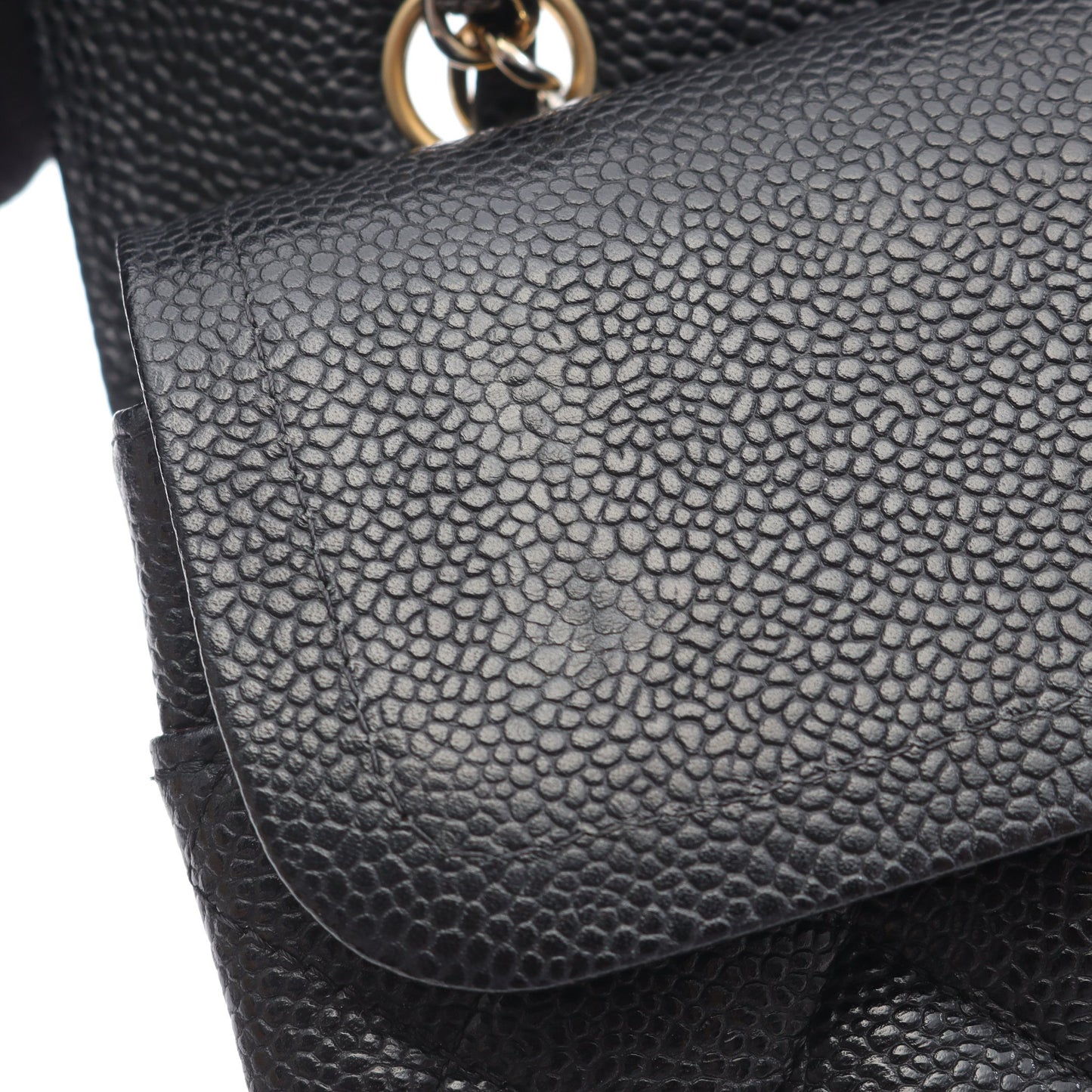 マトラッセ Wフラップ Wチェーンショルダーバッグ キャビアスキン ブラック ゴールド金具 シャネル バッグ CHANEL
