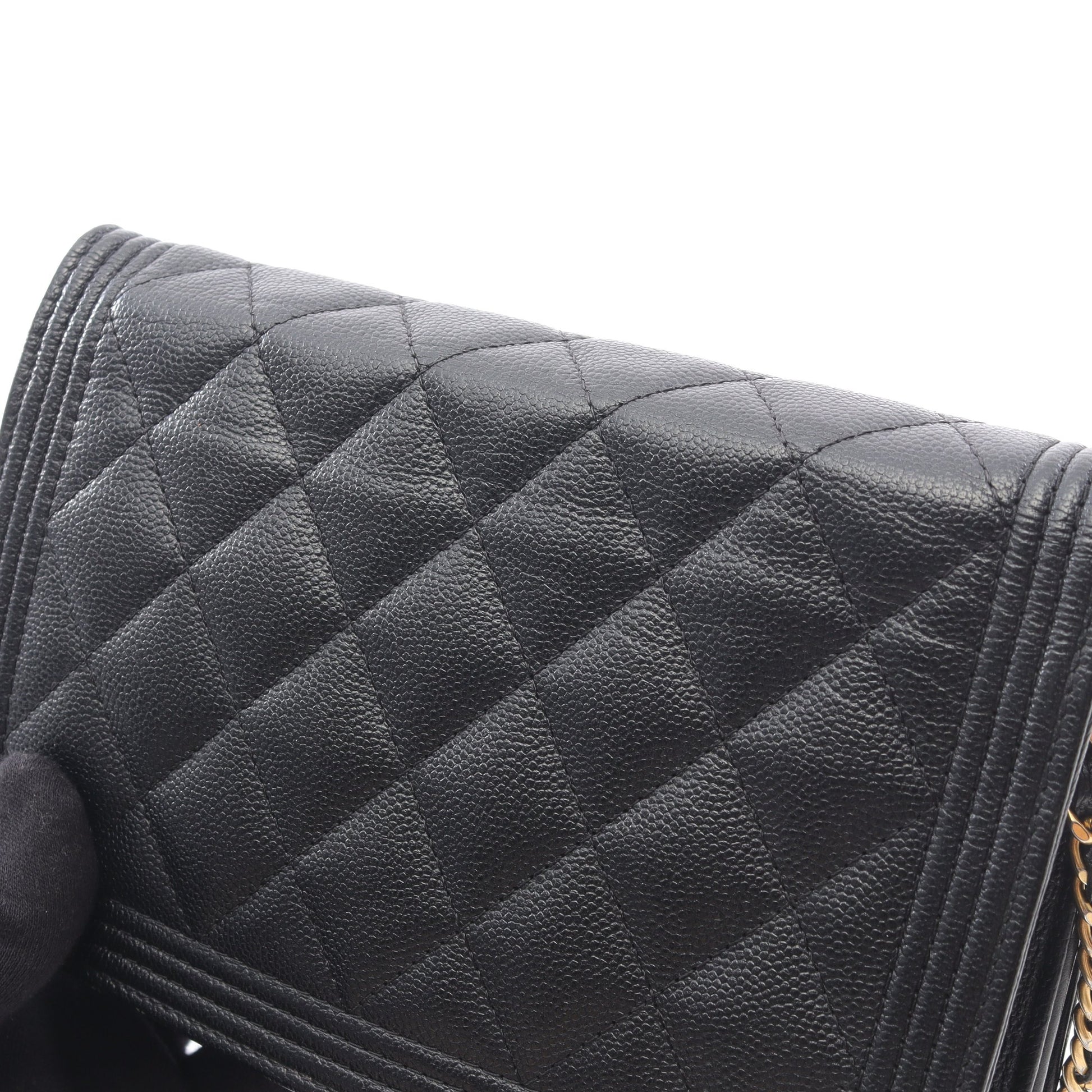ボーイシャネル マトラッセ チェーンウォレット キャビアスキン ブラック ゴールド金具 シャネル バッグ CHANEL