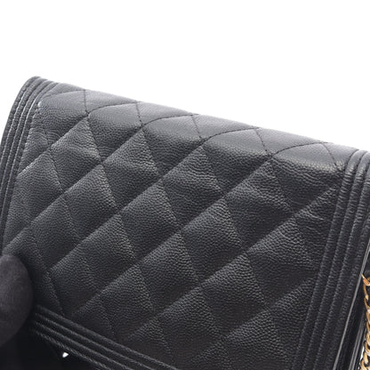 ボーイシャネル マトラッセ チェーンウォレット キャビアスキン ブラック ゴールド金具 シャネル バッグ CHANEL