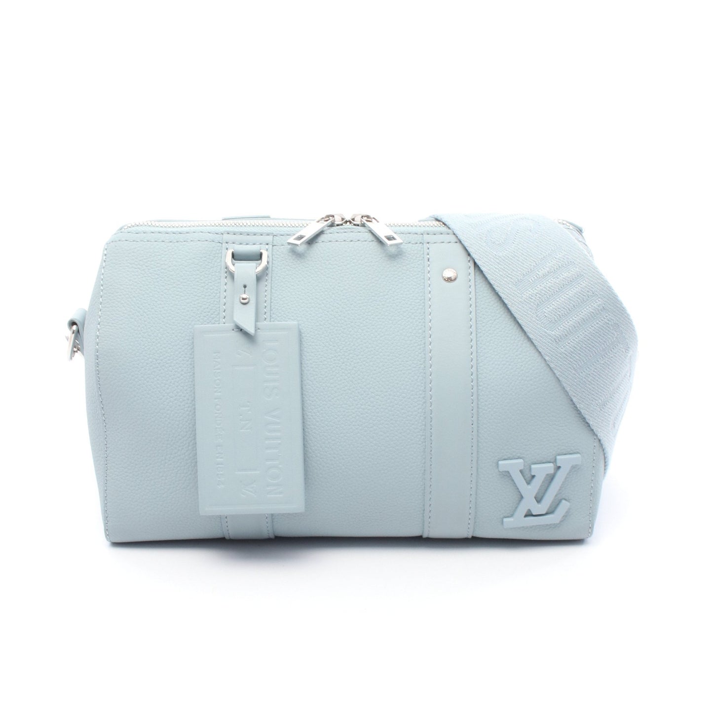 シティ キーポル トリヨンレザー ブルーヌアージュ ショルダーバッグ レザー ライトブルー ルイヴィトン バッグ LOUIS VUITTON