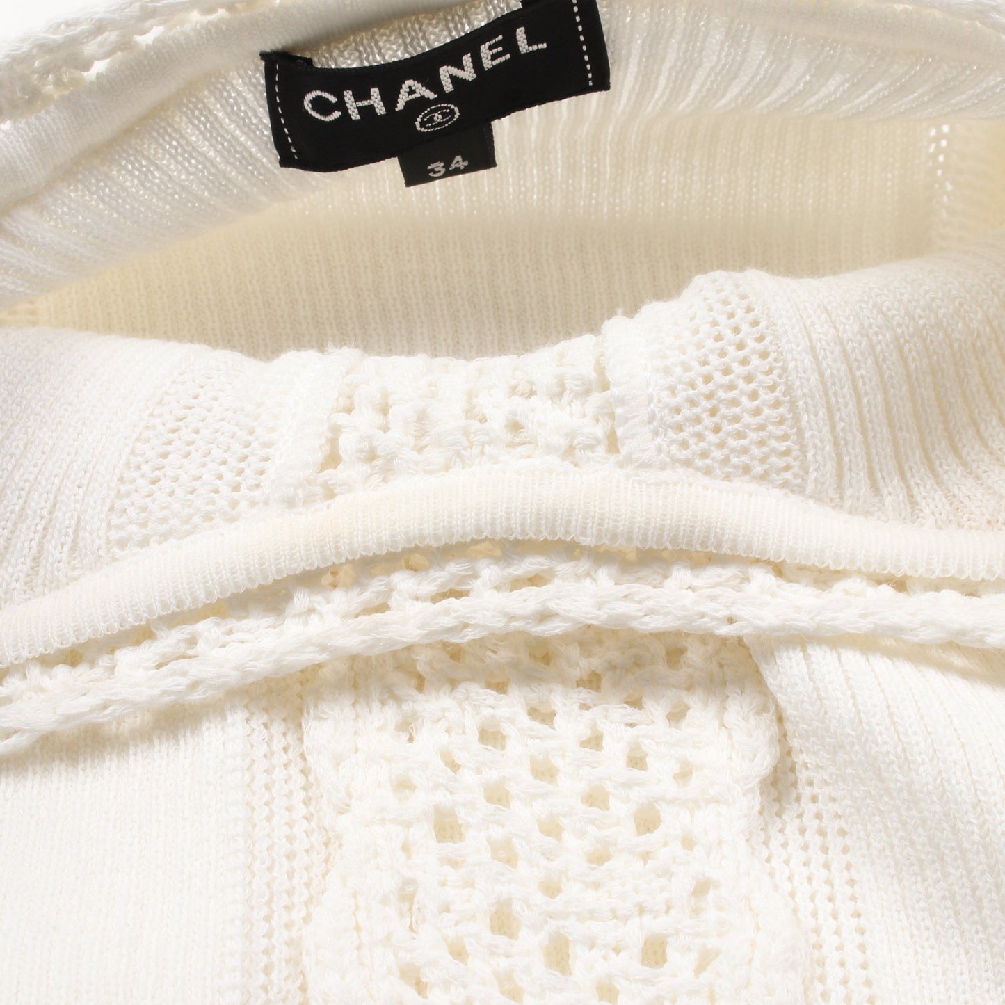 ココマーク ニット コットン オフホワイト レース シャネル トップス CHANEL