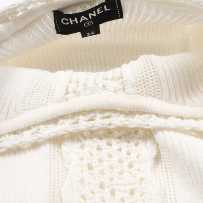 ココマーク ニット コットン オフホワイト レース シャネル トップス CHANEL