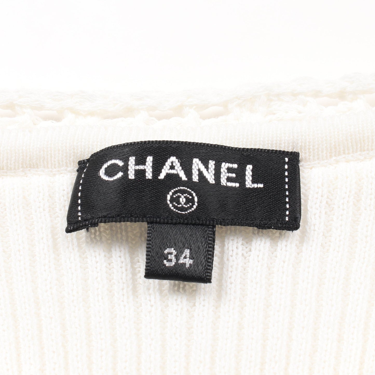 ココマーク ニット コットン オフホワイト レース シャネル トップス CHANEL
