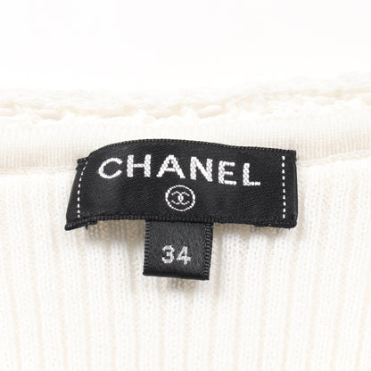 ココマーク ニット コットン オフホワイト レース シャネル トップス CHANEL