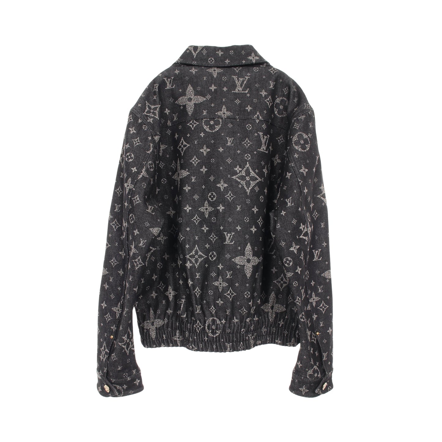モノグラム デニムジャケット コットン ブラック ルイヴィトン アウター LOUIS VUITTON