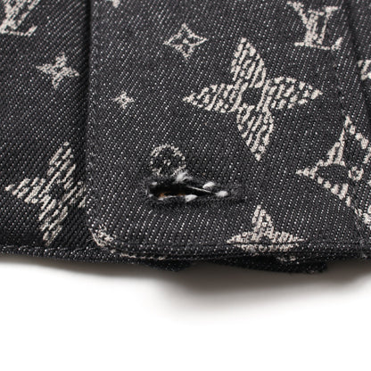モノグラム デニムジャケット コットン ブラック ルイヴィトン アウター LOUIS VUITTON