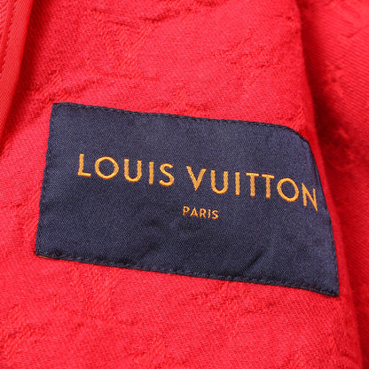 モノグラム ソフトデニムジャケット ジップアップ ジャケット コットン レッド ルイヴィトン アウター LOUIS VUITTON