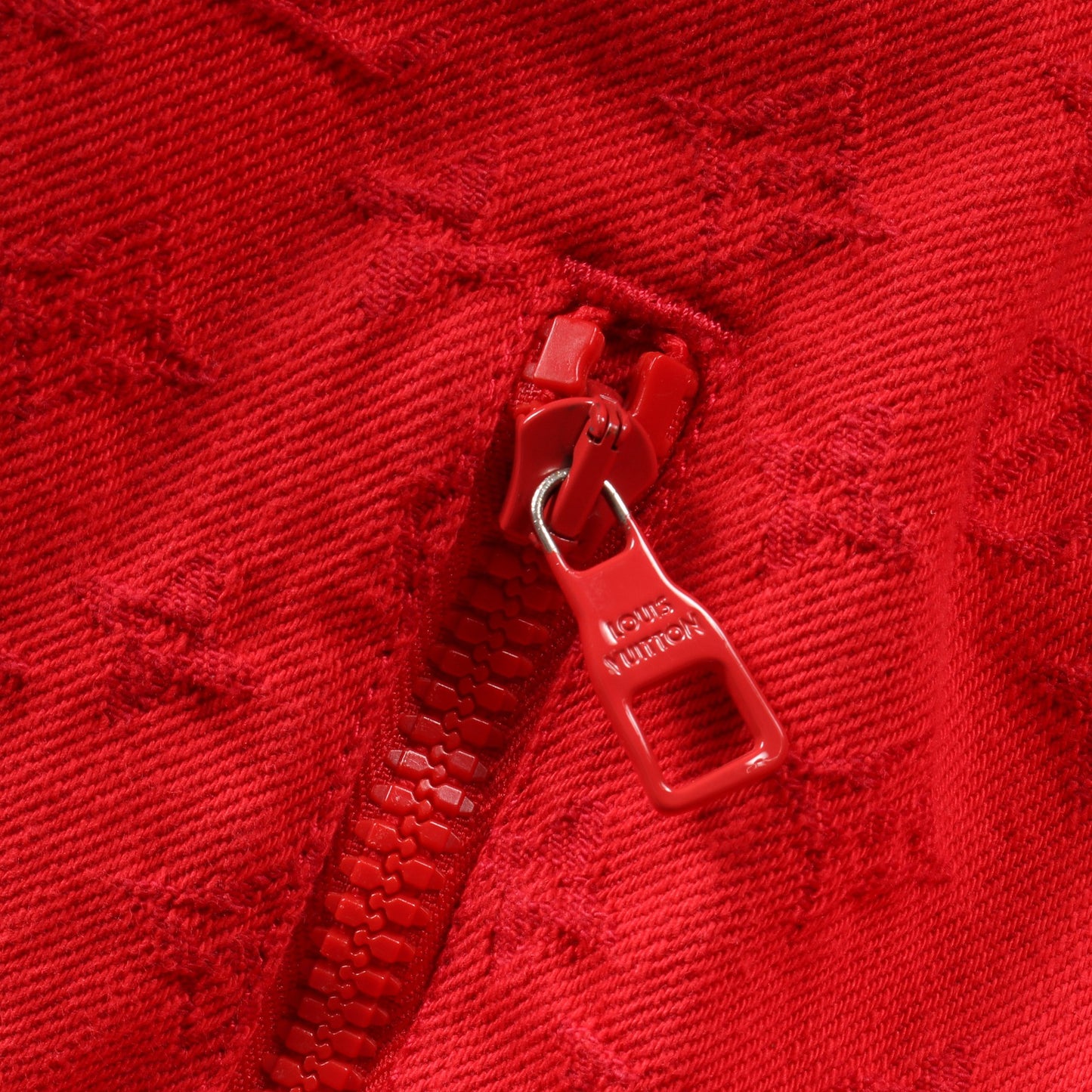 モノグラム ソフトデニムジャケット ジップアップ ジャケット コットン レッド ルイヴィトン アウター LOUIS VUITTON