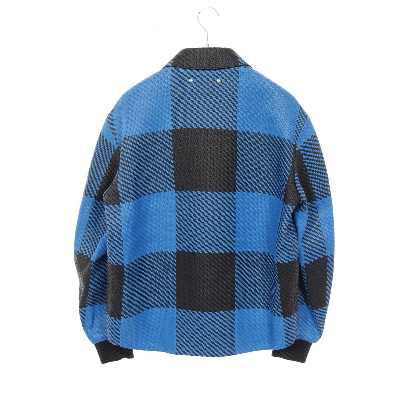 クリスヴァンアッシュ 編み込み レザージャケット ラムレザー ブルー ブラック 21SS ベルルッティ アウター Berluti