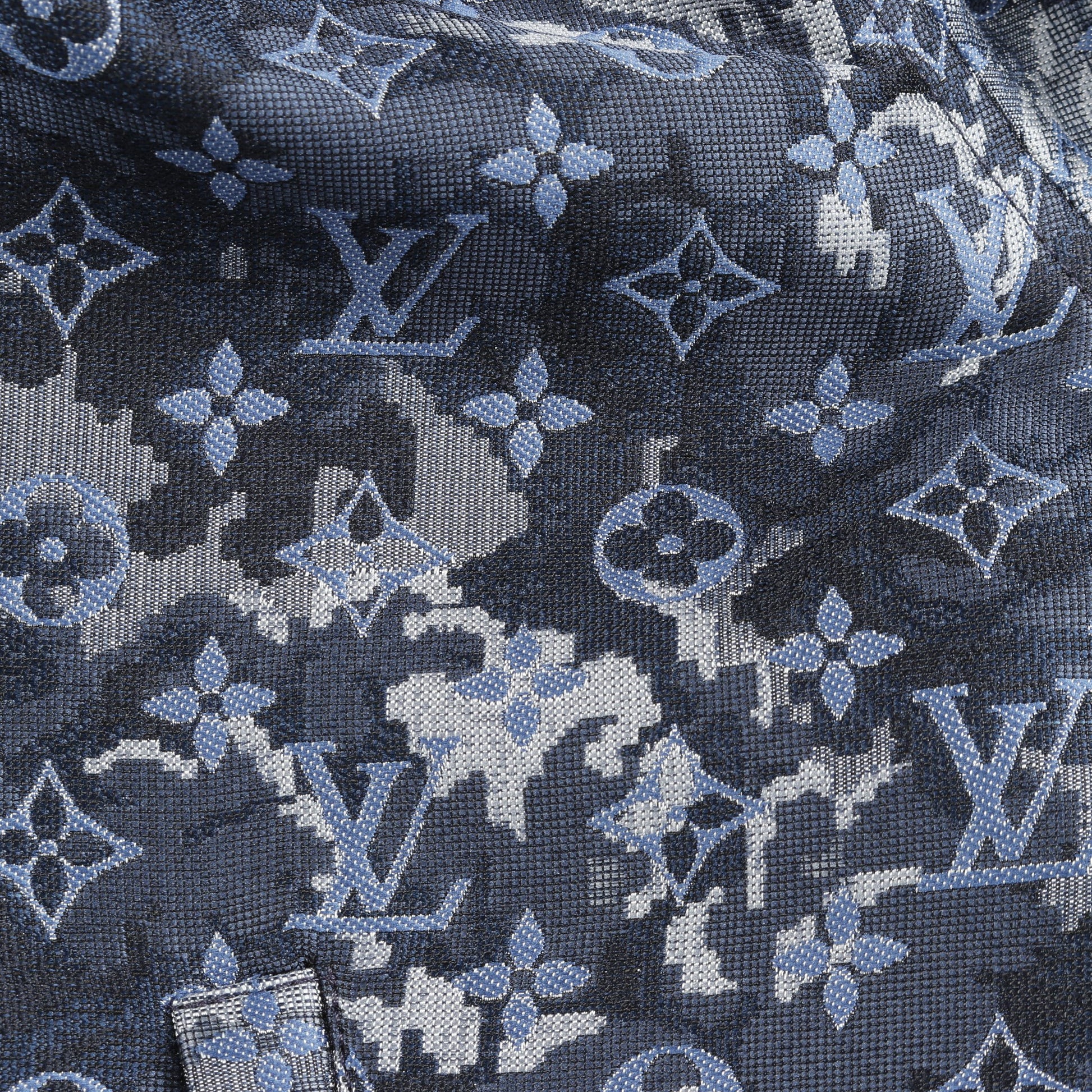 モノグラムタペストリー フーデッドジャケット ブルゾン ネイビー ブルー ルイヴィトン アウター LOUIS VUITTON