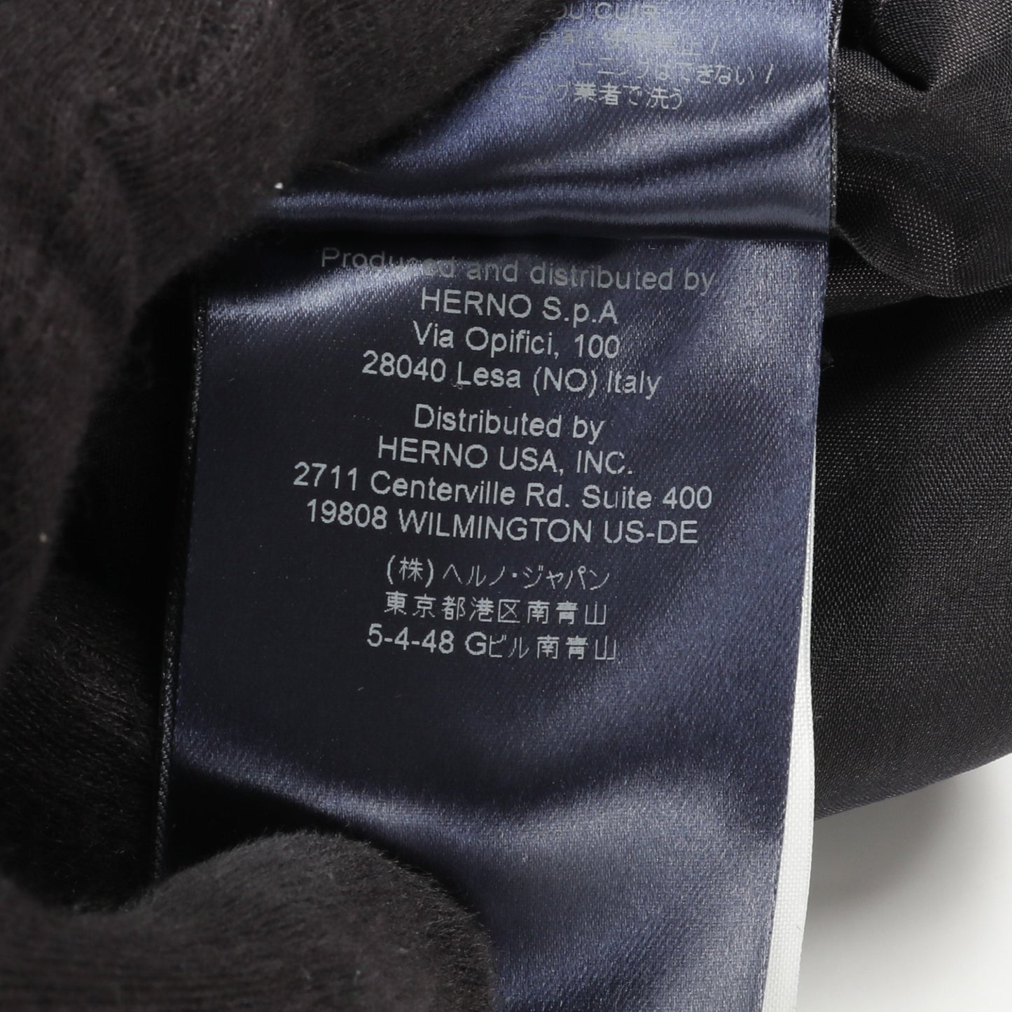 ノーカラージャケット スエード ネイビー ニット 切替 ヘルノ アウター HERNO