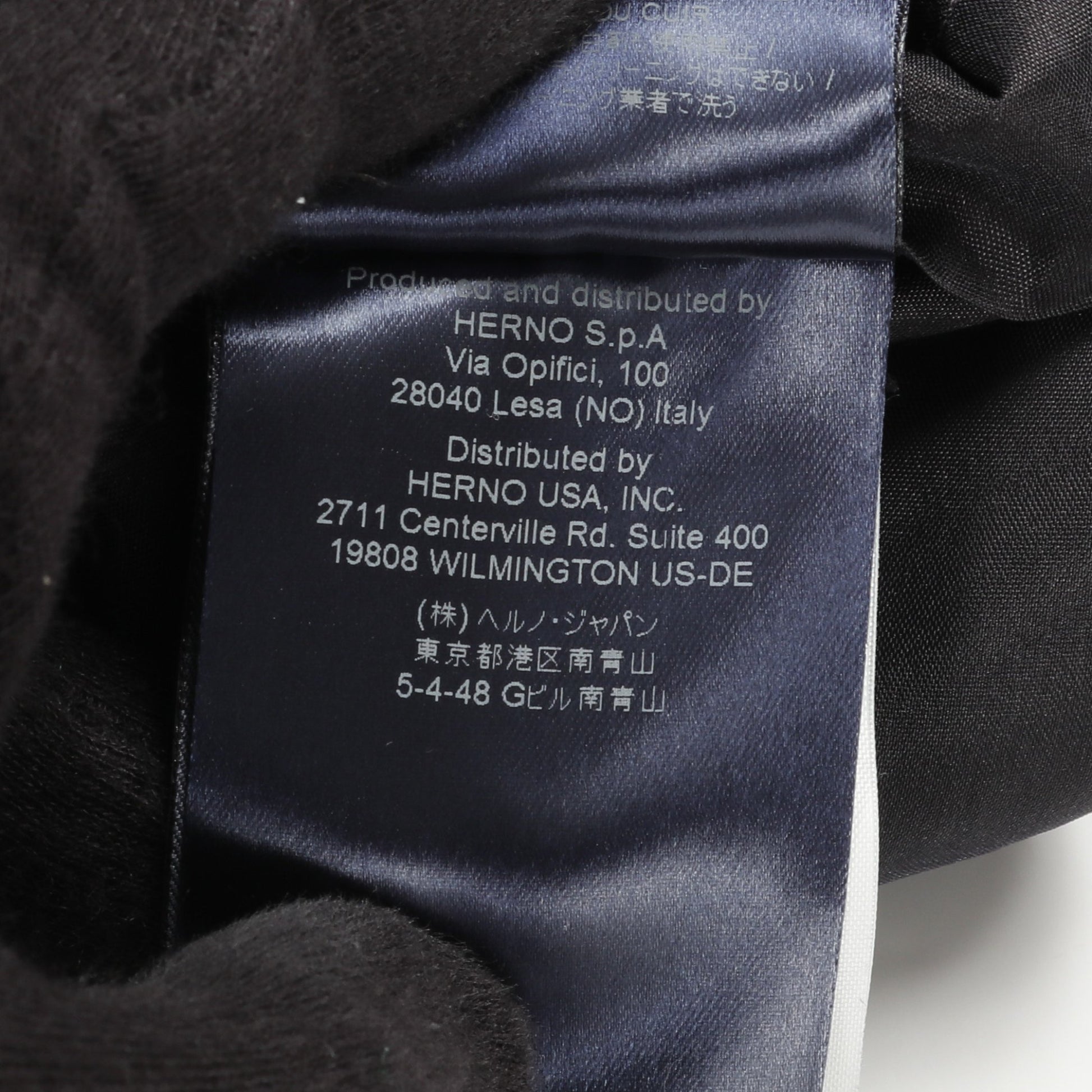 ノーカラージャケット スエード ネイビー ニット 切替 ヘルノ アウター HERNO