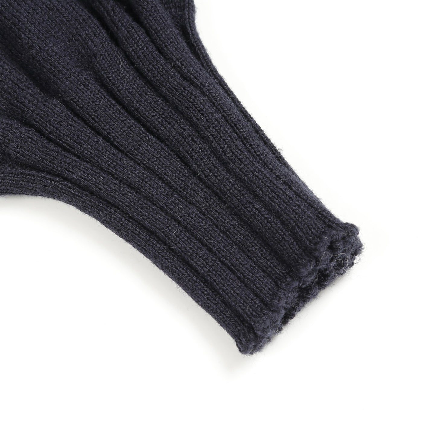 ノーカラージャケット スエード ネイビー ニット 切替 ヘルノ アウター HERNO