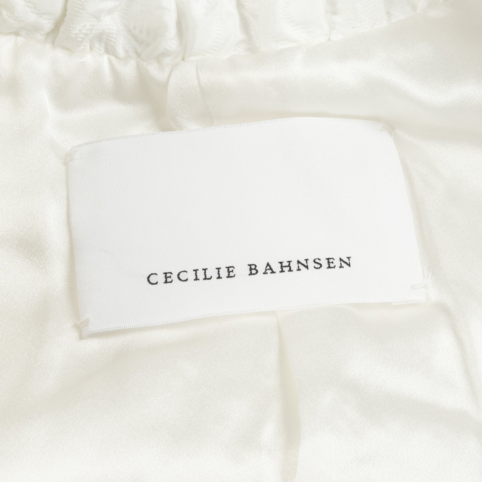 DENIS クロップド ボンバージャケット ナイロン ホワイト セシリーバンセン アウター CecilieBahnsen
