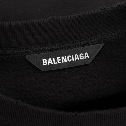 ATHLETES スウェットシャツ クルーネック コットン ブラック ダメージ加工 バレンシアガ トップス BALENCIAGA