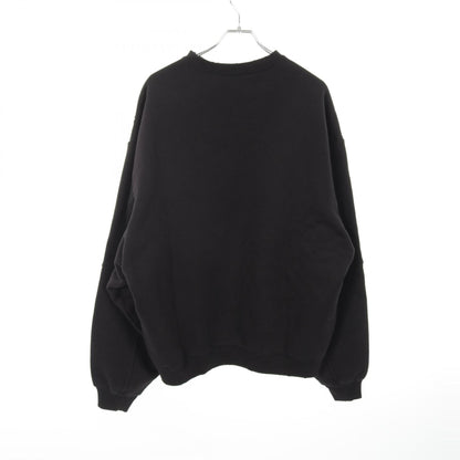 ATHLETES スウェットシャツ クルーネック コットン ブラック ダメージ加工 バレンシアガ トップス BALENCIAGA