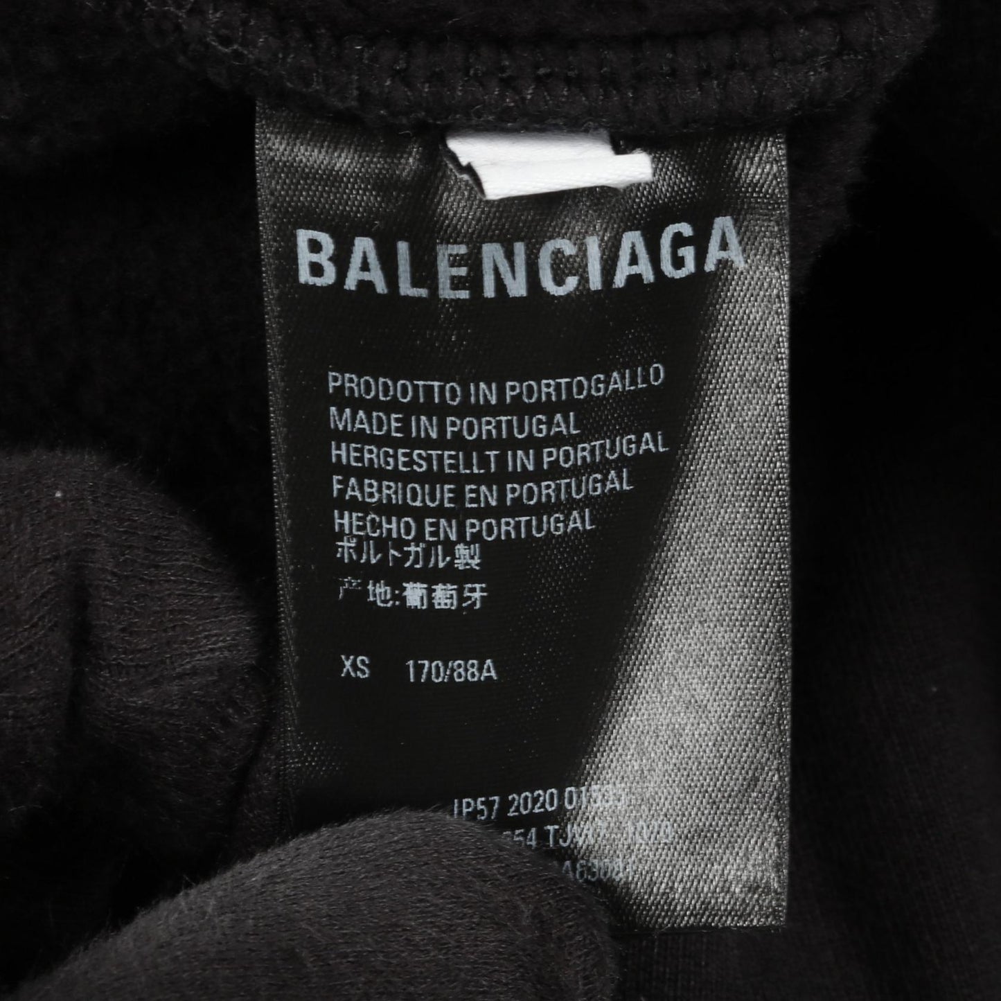 ATHLETES スウェットシャツ クルーネック コットン ブラック ダメージ加工 バレンシアガ トップス BALENCIAGA