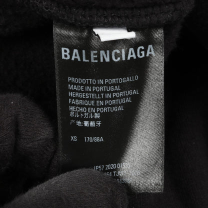 ATHLETES スウェットシャツ クルーネック コットン ブラック ダメージ加工 バレンシアガ トップス BALENCIAGA