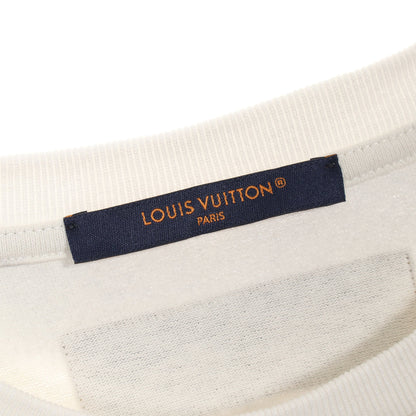 モノグラム シボリ プリンテッド Tシャツ コットン ホワイト グレー ルイヴィトン トップス LOUIS VUITTON
