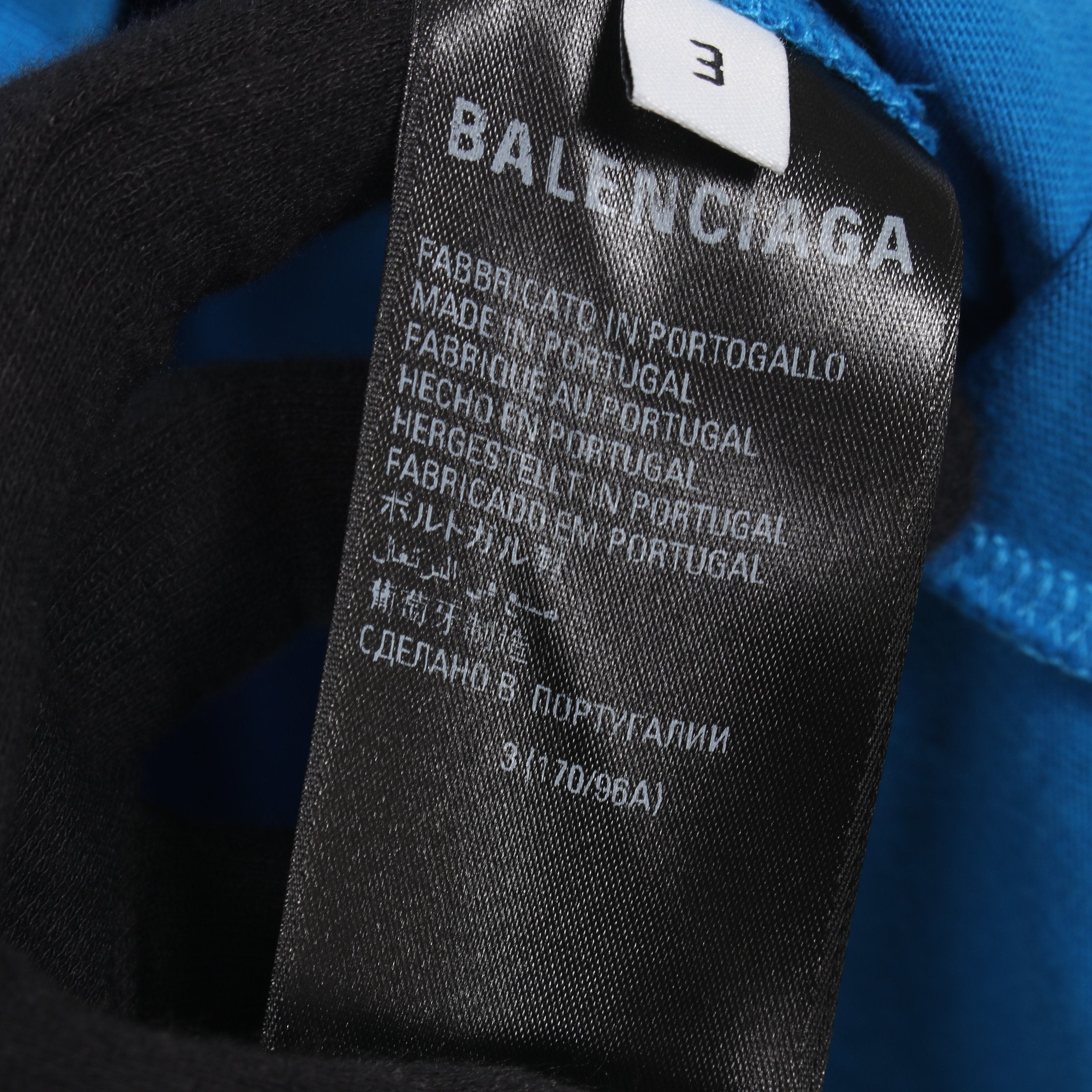 BALENCIAGA × adidas Tシャツ コットン ブルー ホワイト バレンシアガ BALENCIAGA × adidas Tシャツ コットン ブルー ホワイト バレンシアガ