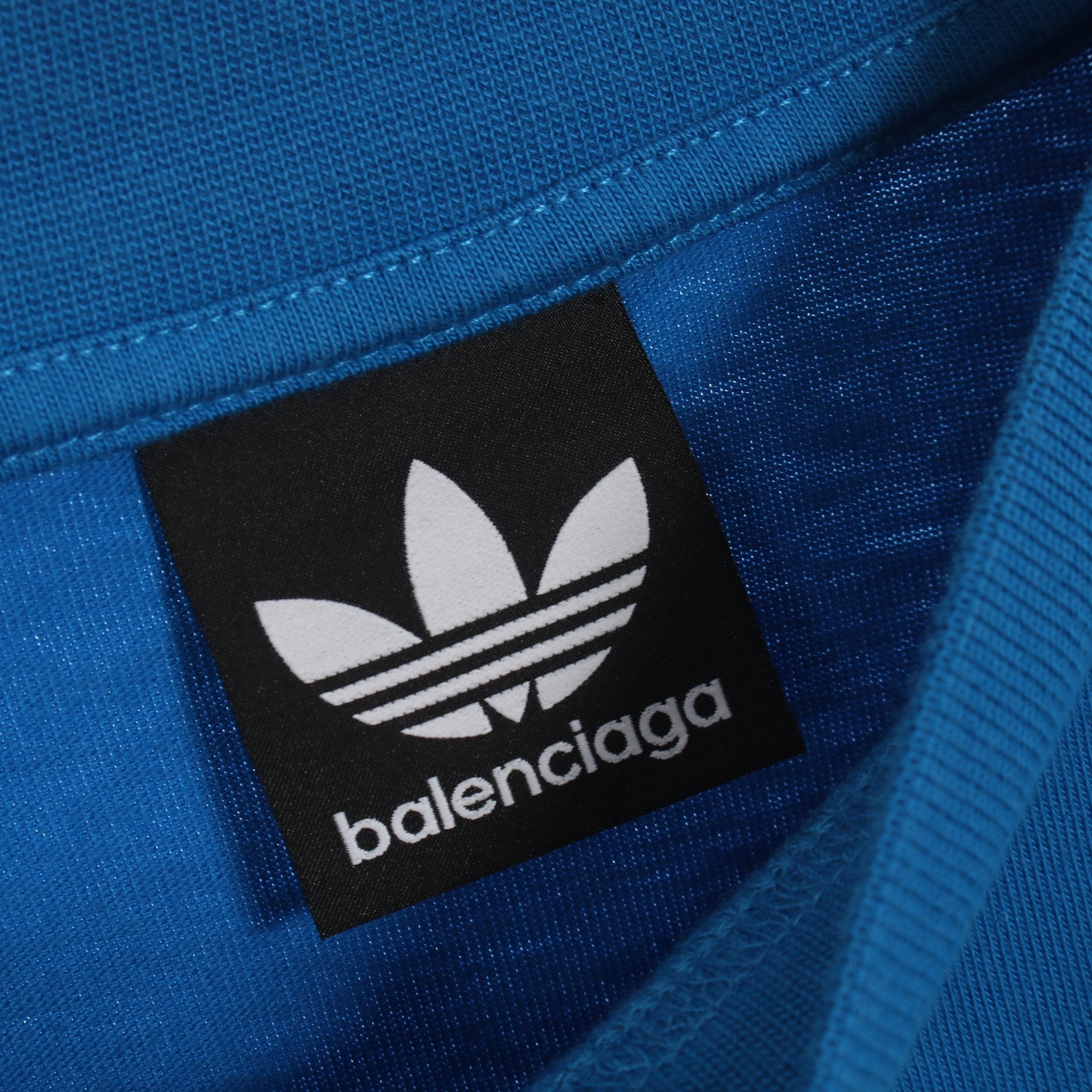 BALENCIAGA × adidas Tシャツ コットン ブルー ホワイト バレンシアガ