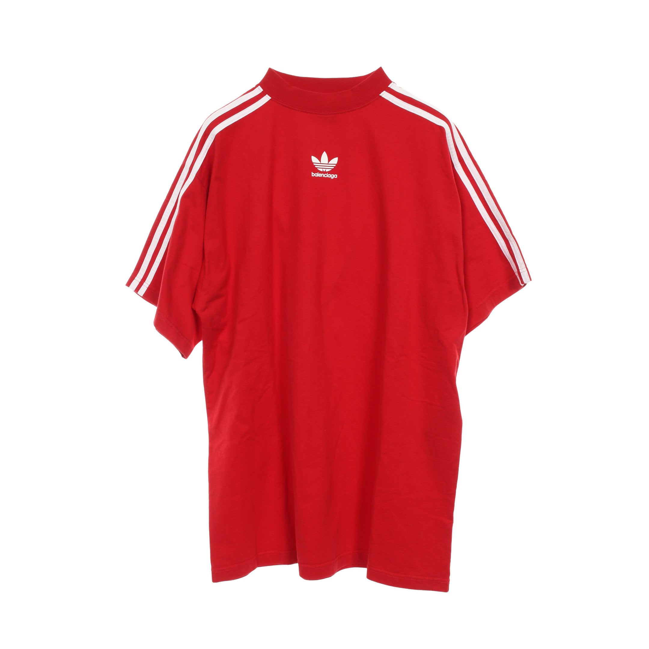 BALENCIAGA × adidas Tシャツ コットン レッド ホワイト バレンシアガ