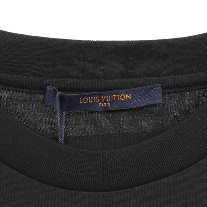 LVコンサート プリント Tシャツ クルーネック コットン ブラック ルイヴィトン トップス LOUIS VUITTON