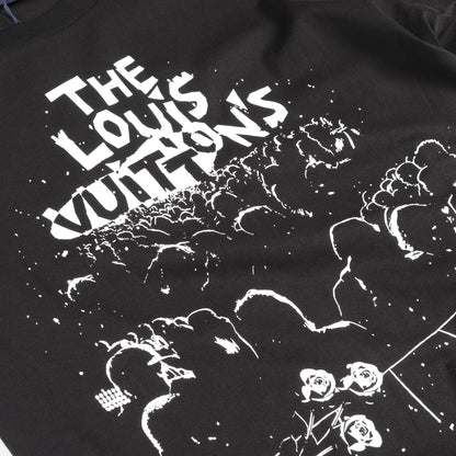 LVコンサート プリント Tシャツ クルーネック コットン ブラック ルイヴィトン トップス LOUIS VUITTON