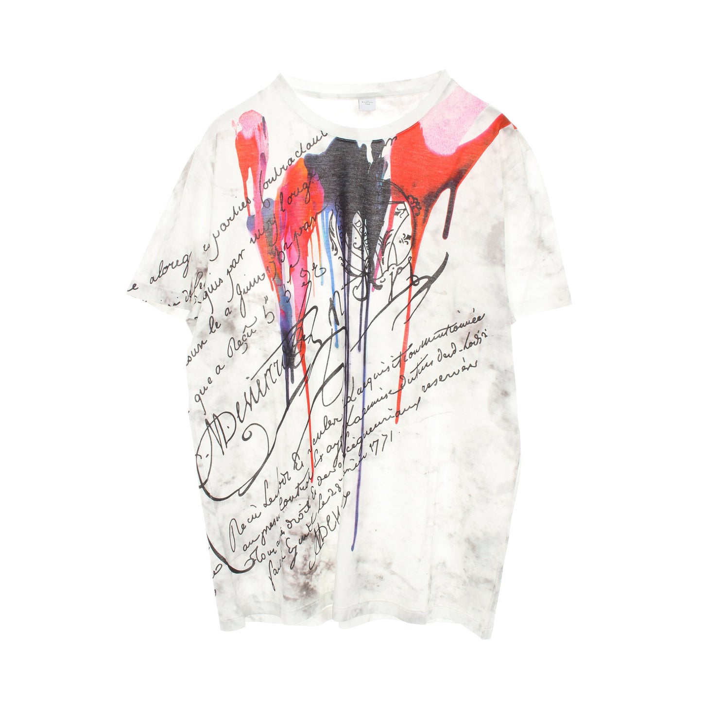 カリグラフィ Tシャツ コットン ホワイト マルチカラー ベルルッティ トップス Berluti