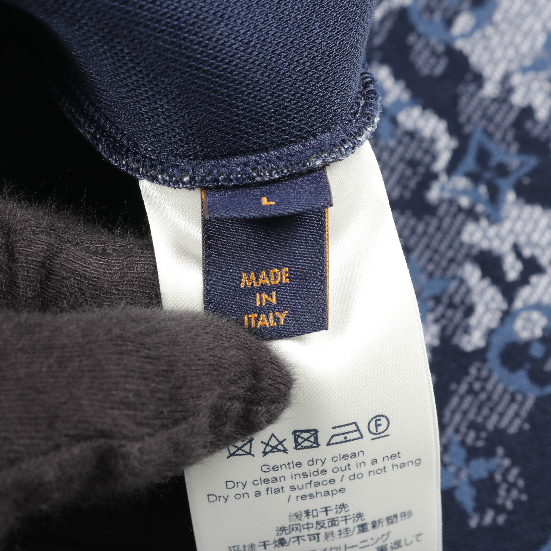 【新品同様】ルイヴィトン トレーナー モノグラム タペストリー スウェット L タペストリーモノグラム スウェットシャツ コットン ネイビー