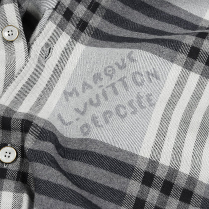 ネルシャツ チェック コットン グレー ルイヴィトン トップス LOUIS VUITTON
