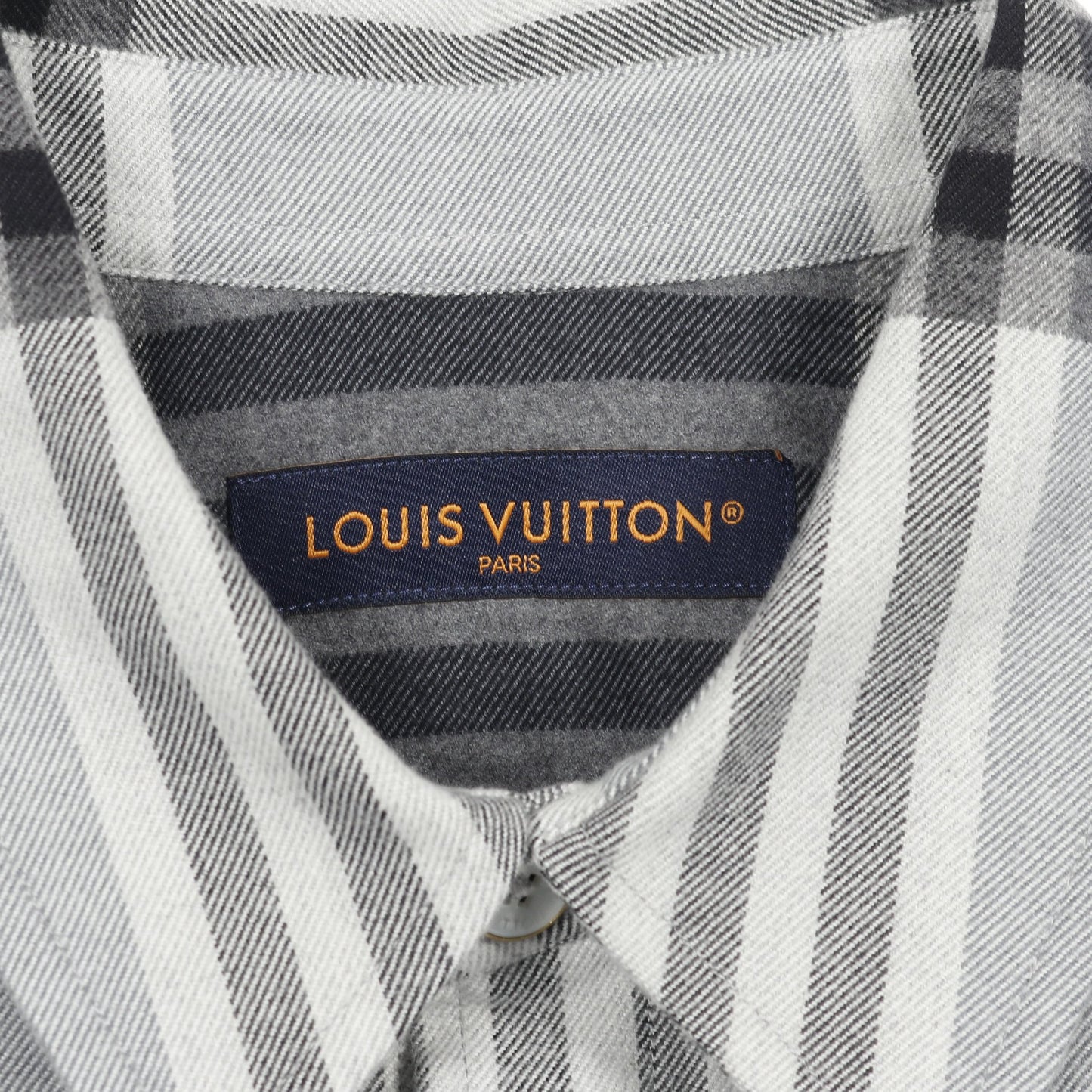 ネルシャツ チェック コットン グレー ルイヴィトン トップス LOUIS VUITTON