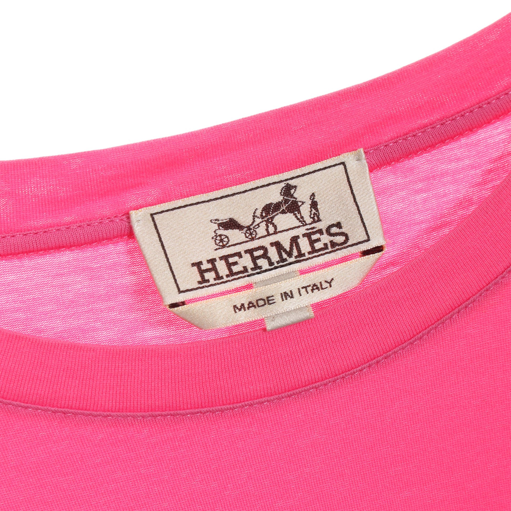 ブラジリアンホース Tシャツ コットン ピンク エルメス トップス HERMES