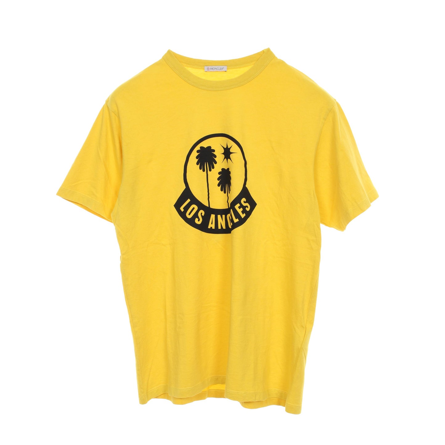 LOS ANGELES Tシャツ クルーネック コットン イエロー モンクレール トップス MONCLER
