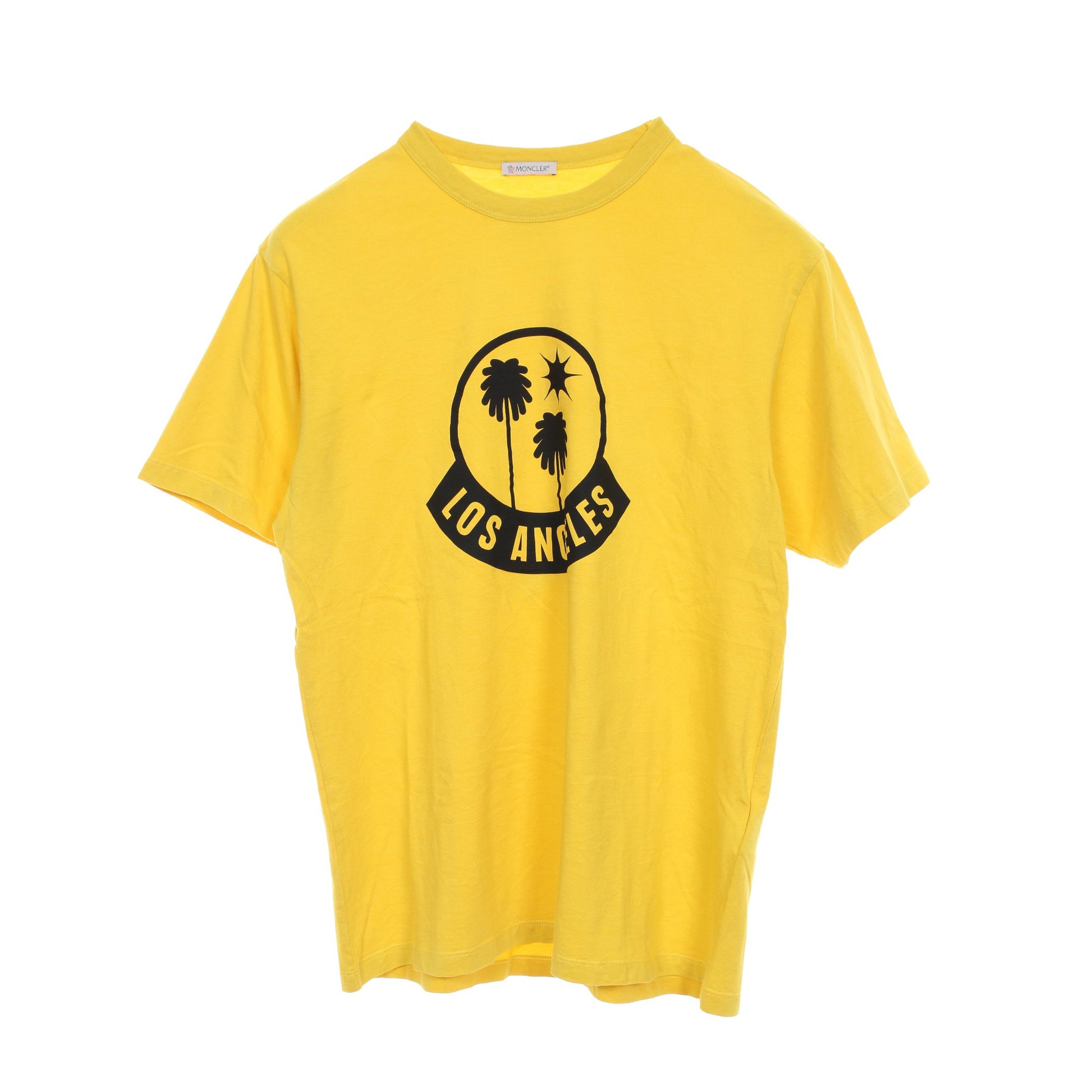 LOS ANGELES Tシャツ クルーネック コットン イエロー モンクレール トップス MONCLER