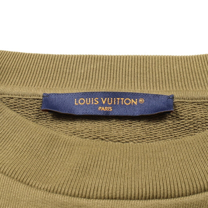 コットンシグネチャー スウェットシャツ クルーネック コットン カーキグリーン ルイヴィトン トップス LOUIS VUITTON