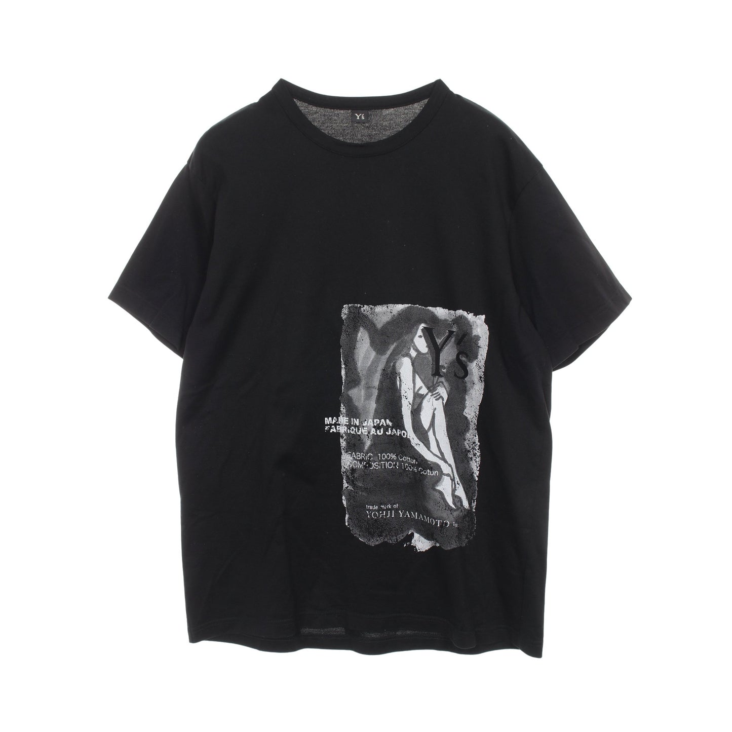 Tシャツ コットン ブラック 24SS ワイズ トップス Y's
