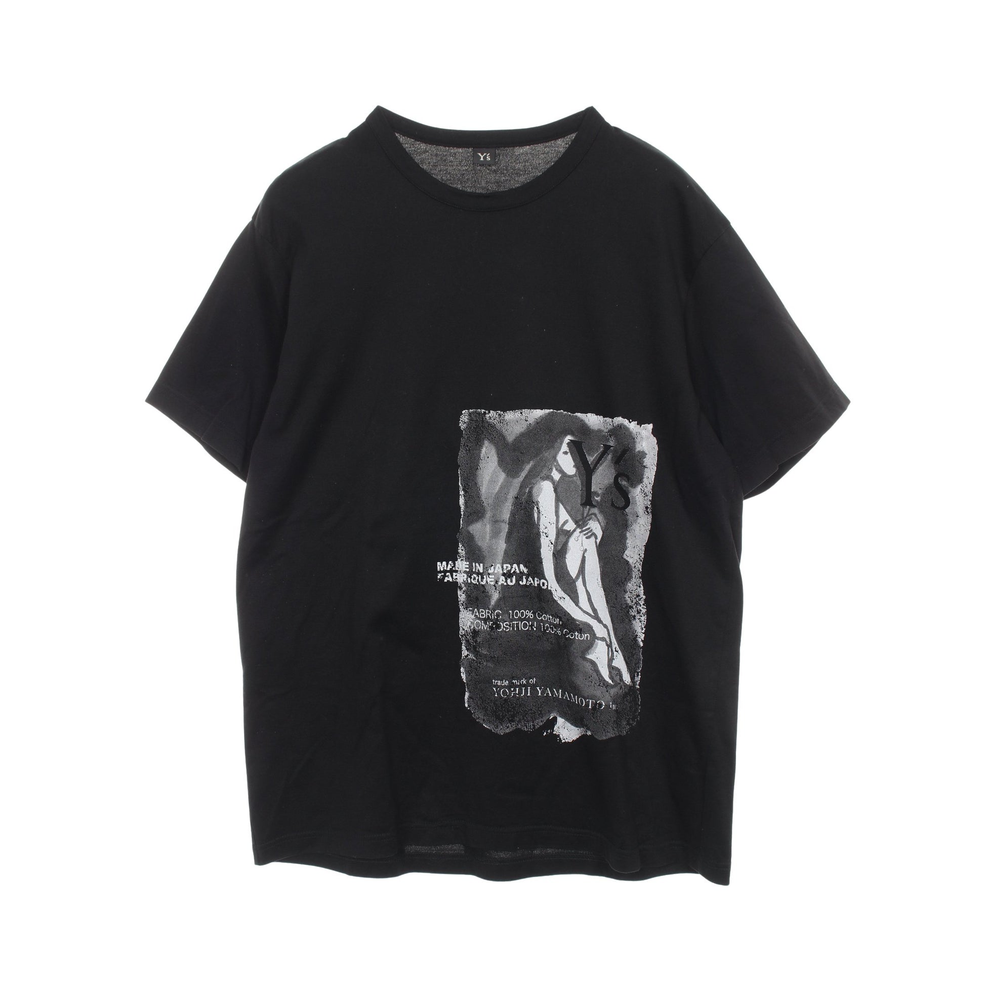 Tシャツ コットン ブラック 24SS ワイズ トップス Y's