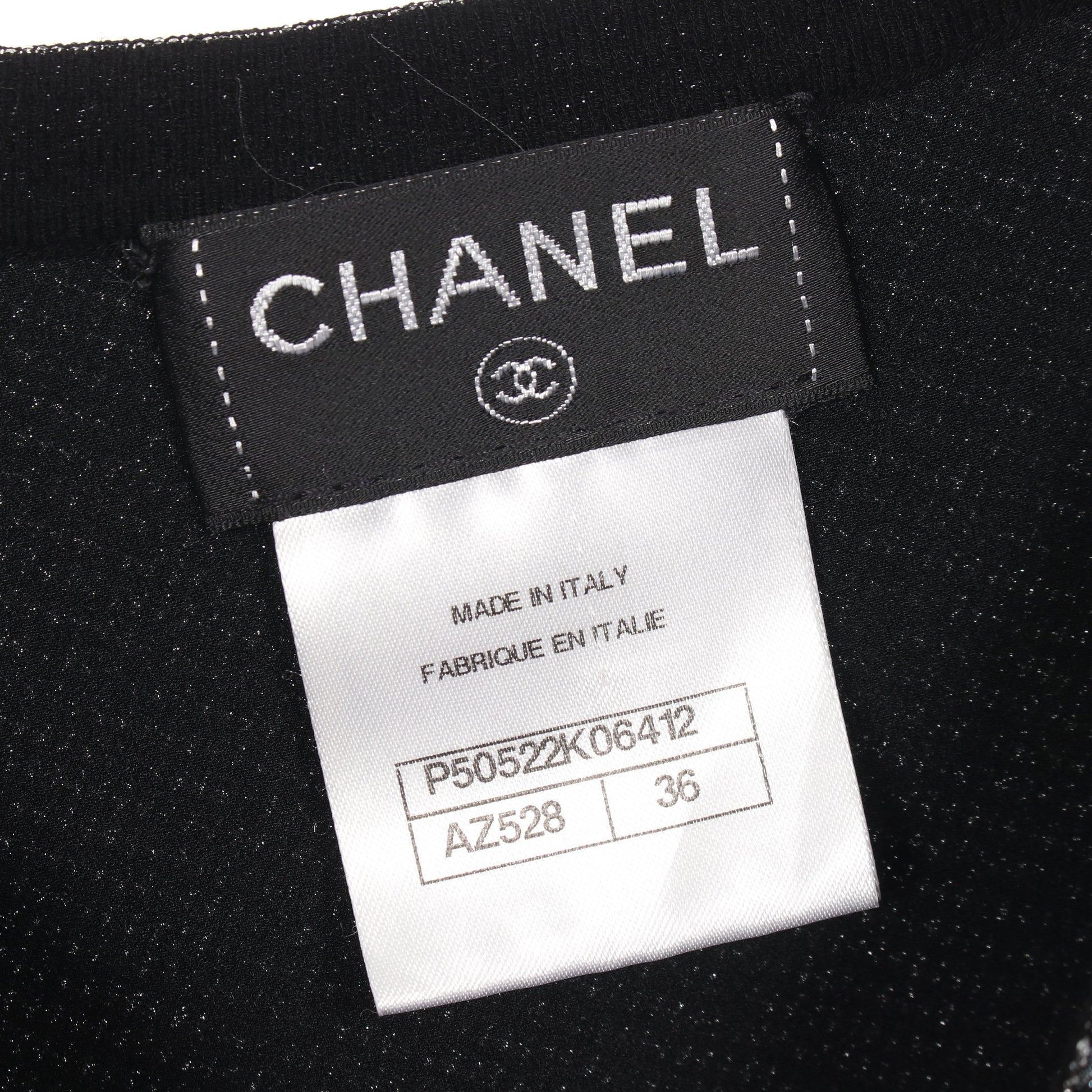 ワンピース ラメ レーヨン シルバー ブルー ブラック シャネル ワンピース CHANEL