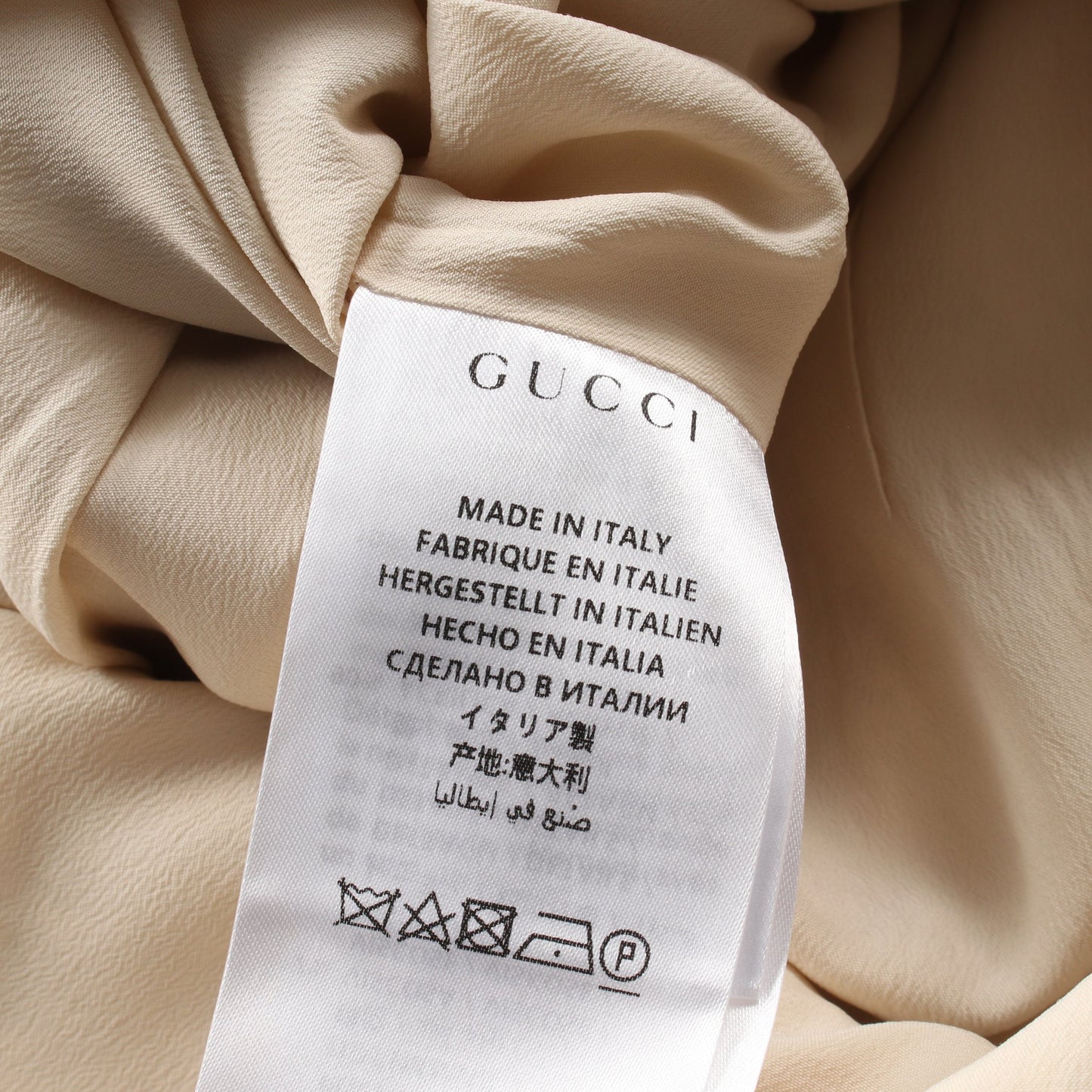 インターロッキングGボタン ツイード ワンピース 半袖 コットン ライトベージュ ブラック グッチ ワンピース GUCCI