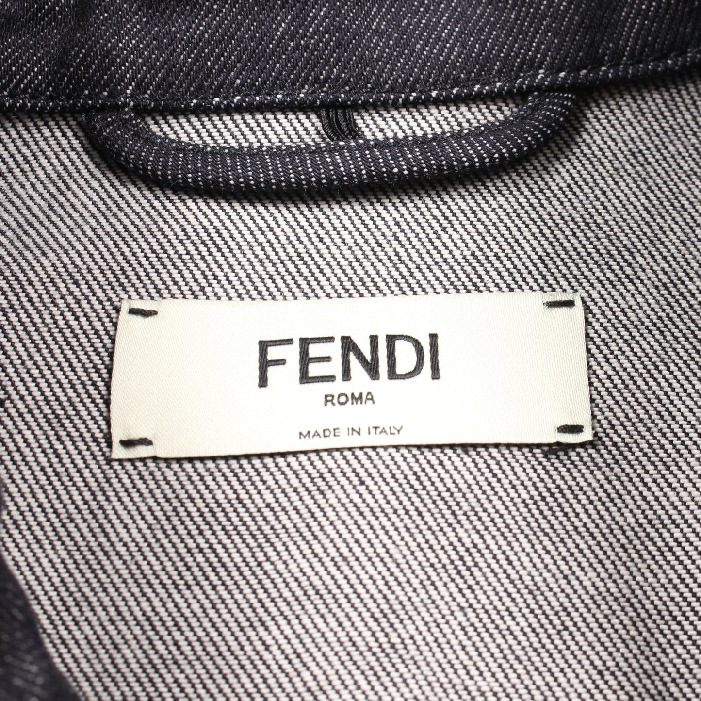 ジップアップ デニム ワンピース 七分袖 コットン ダークグレー フェンディ ワンピース FENDI