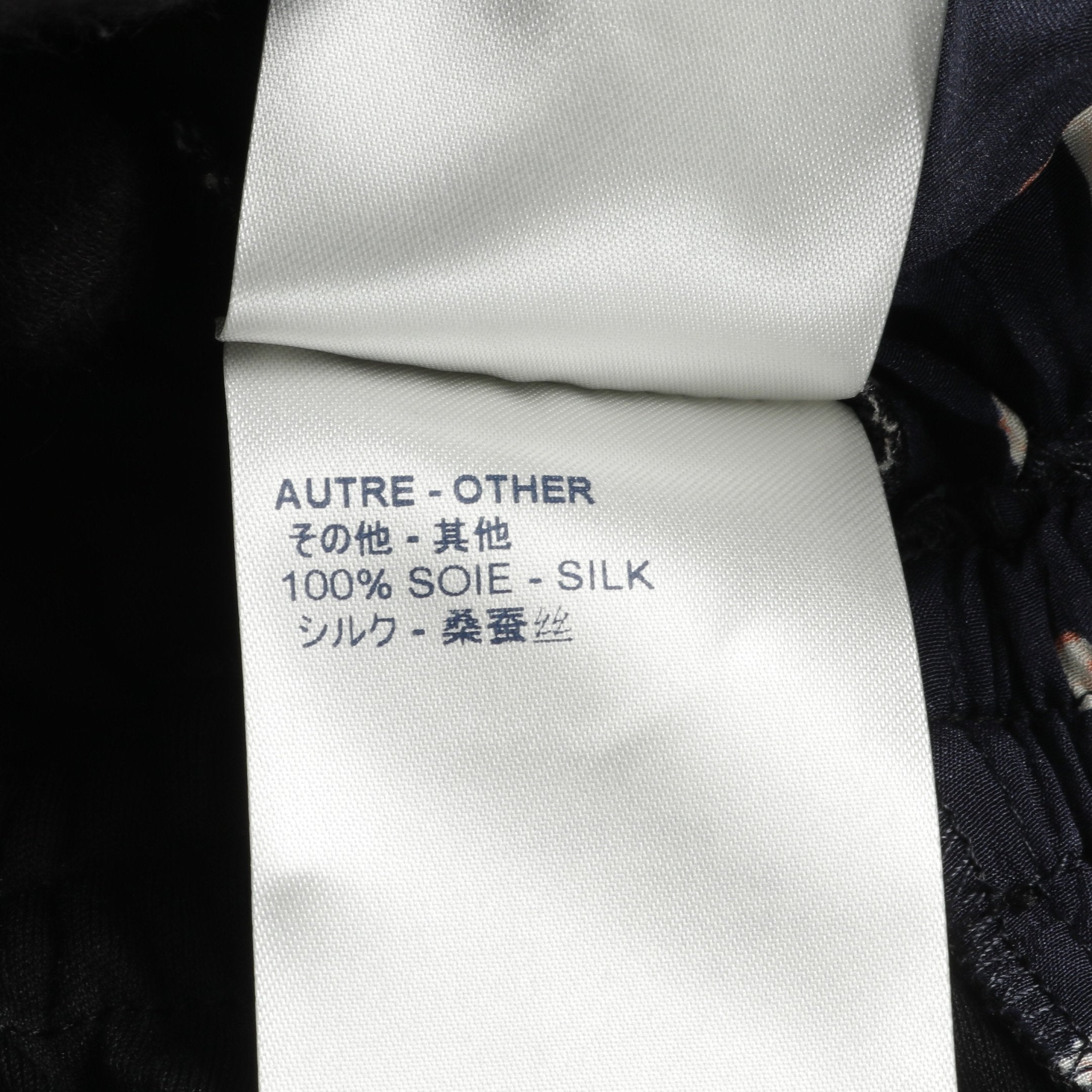 モノグラム ワンピース 半袖 花柄 コットン ネイビー コーラルオレンジ