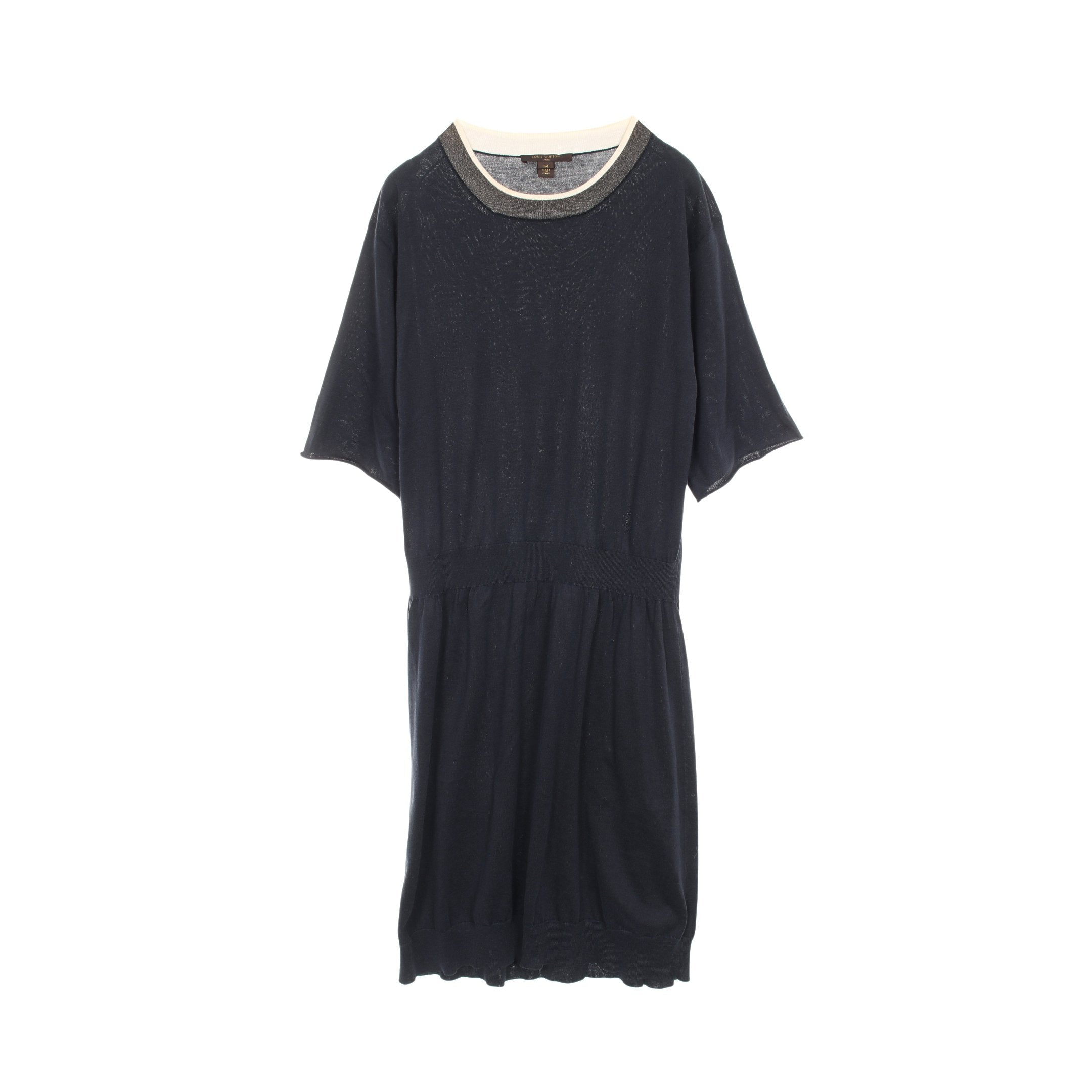 LOUIS VUITTON ニット&シルクコンビワンピース