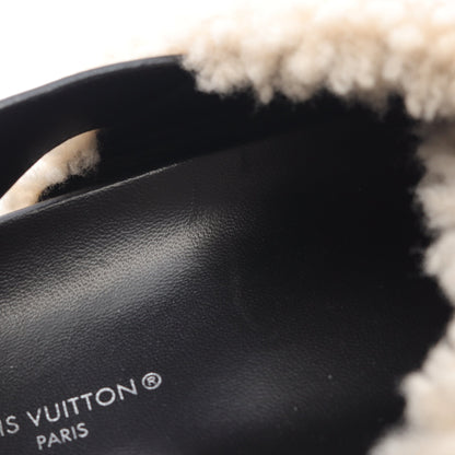 パセオライン サンダル レザー ボア ブラック ベージュ ルイヴィトン シューズ LOUIS VUITTON