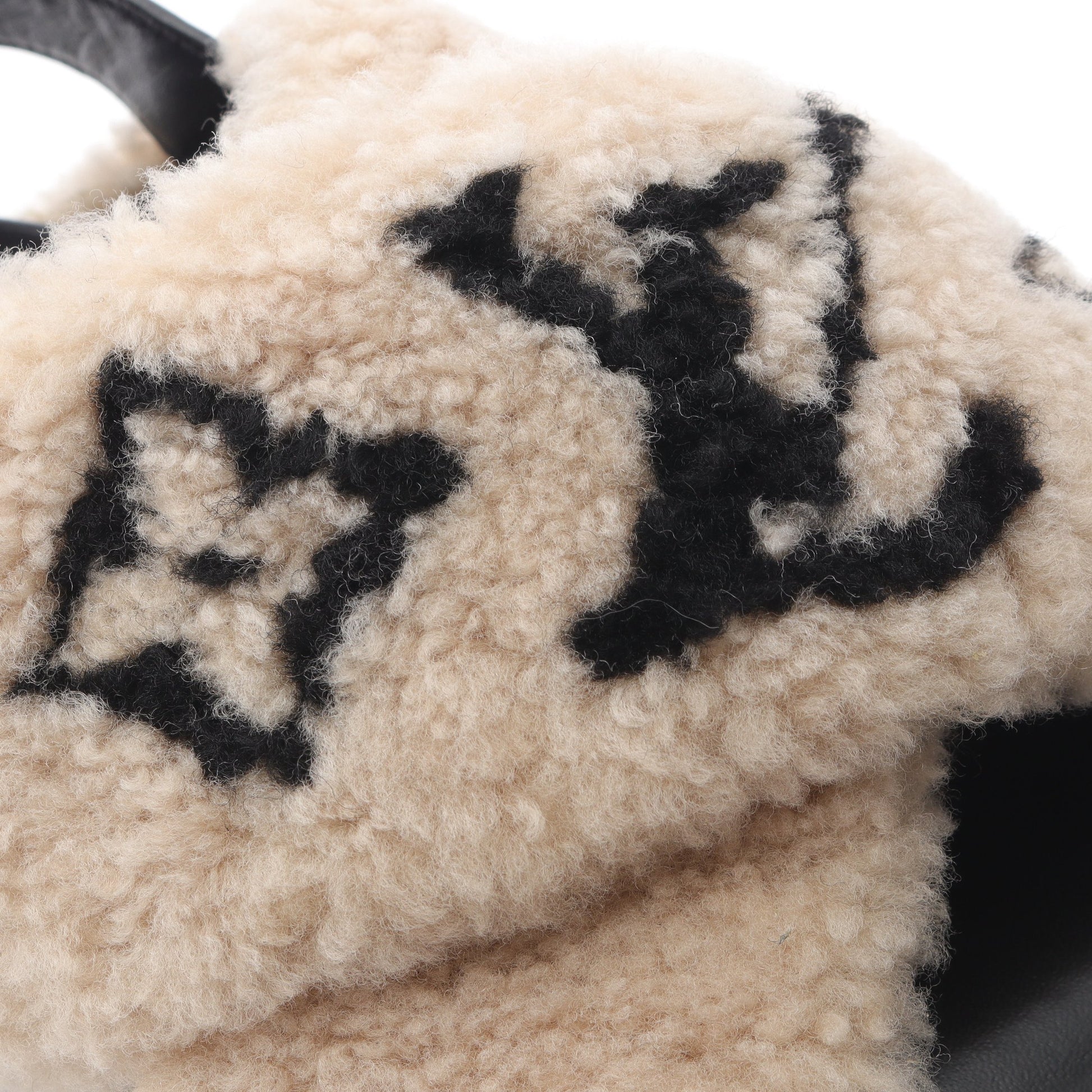 パセオライン サンダル レザー ボア ブラック ベージュ ルイヴィトン シューズ LOUIS VUITTON