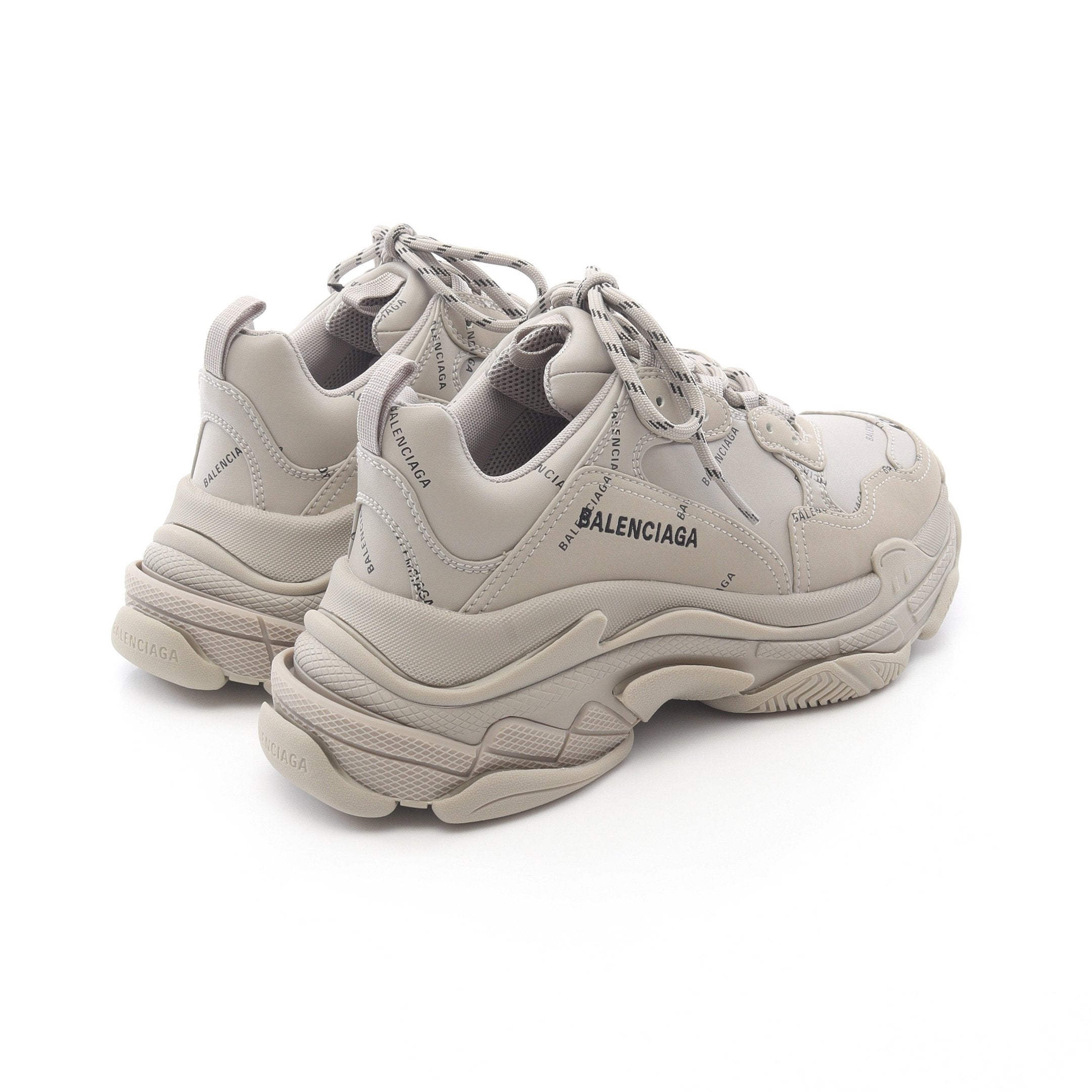 Triple S トリプルS スニーカー レザー グレーベージュ