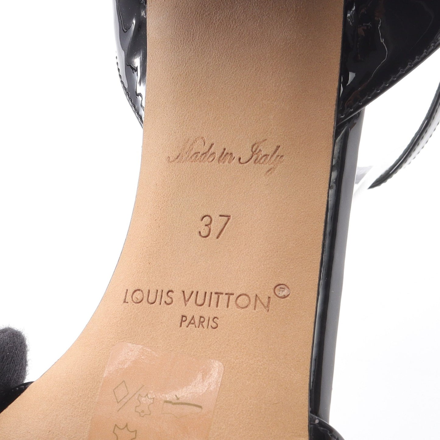 シェイク サンダル エナメルレザー ブラック ルイヴィトン シューズ LOUIS VUITTON