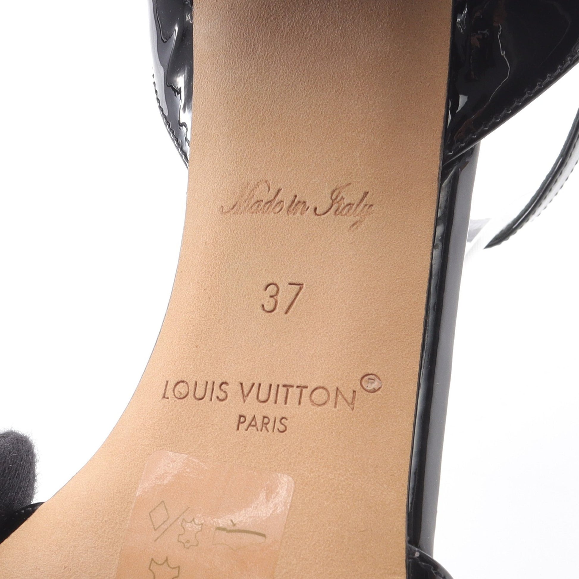 シェイク サンダル エナメルレザー ブラック ルイヴィトン シューズ LOUIS VUITTON