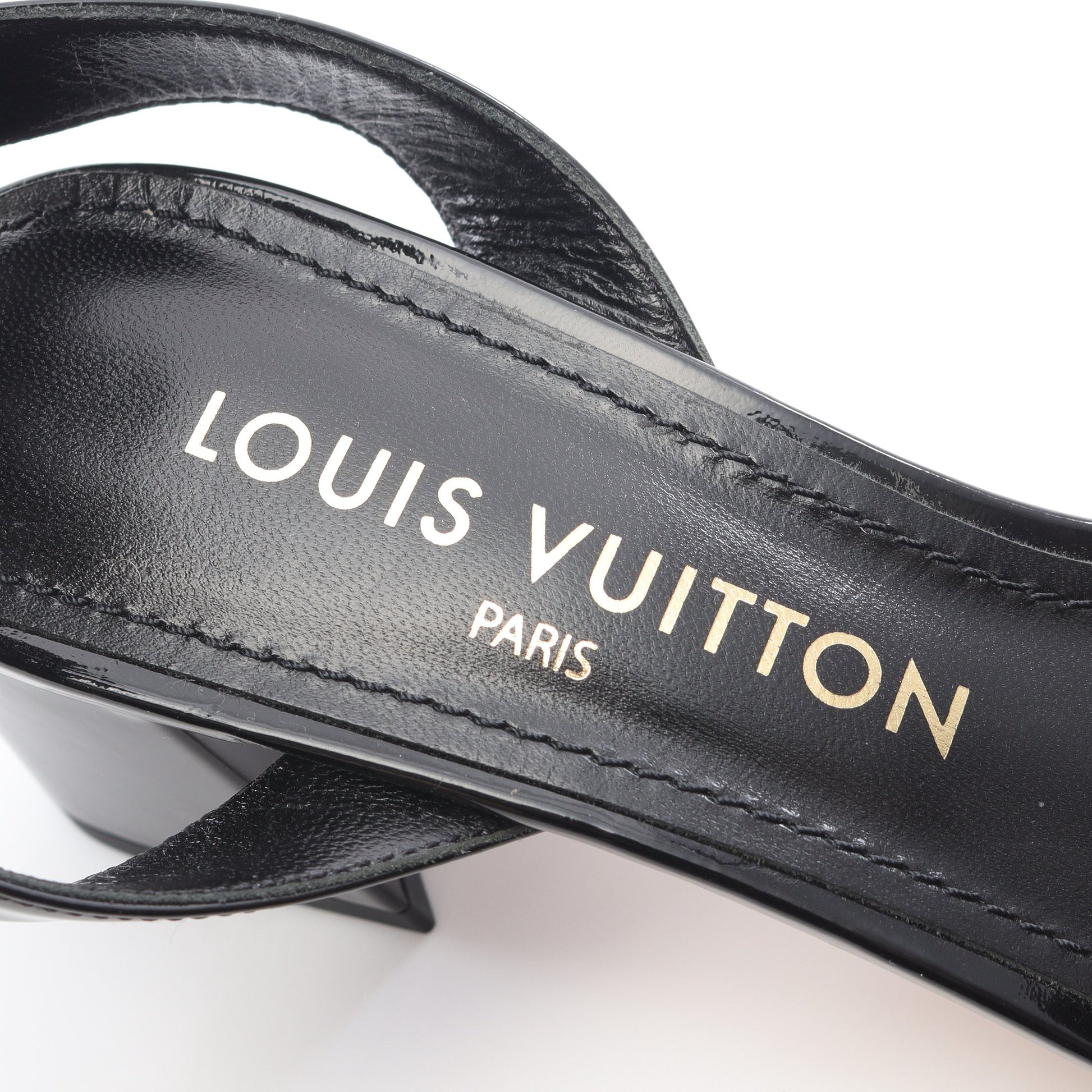 シェイク サンダル エナメルレザー ブラック ルイヴィトン シューズ LOUIS VUITTON