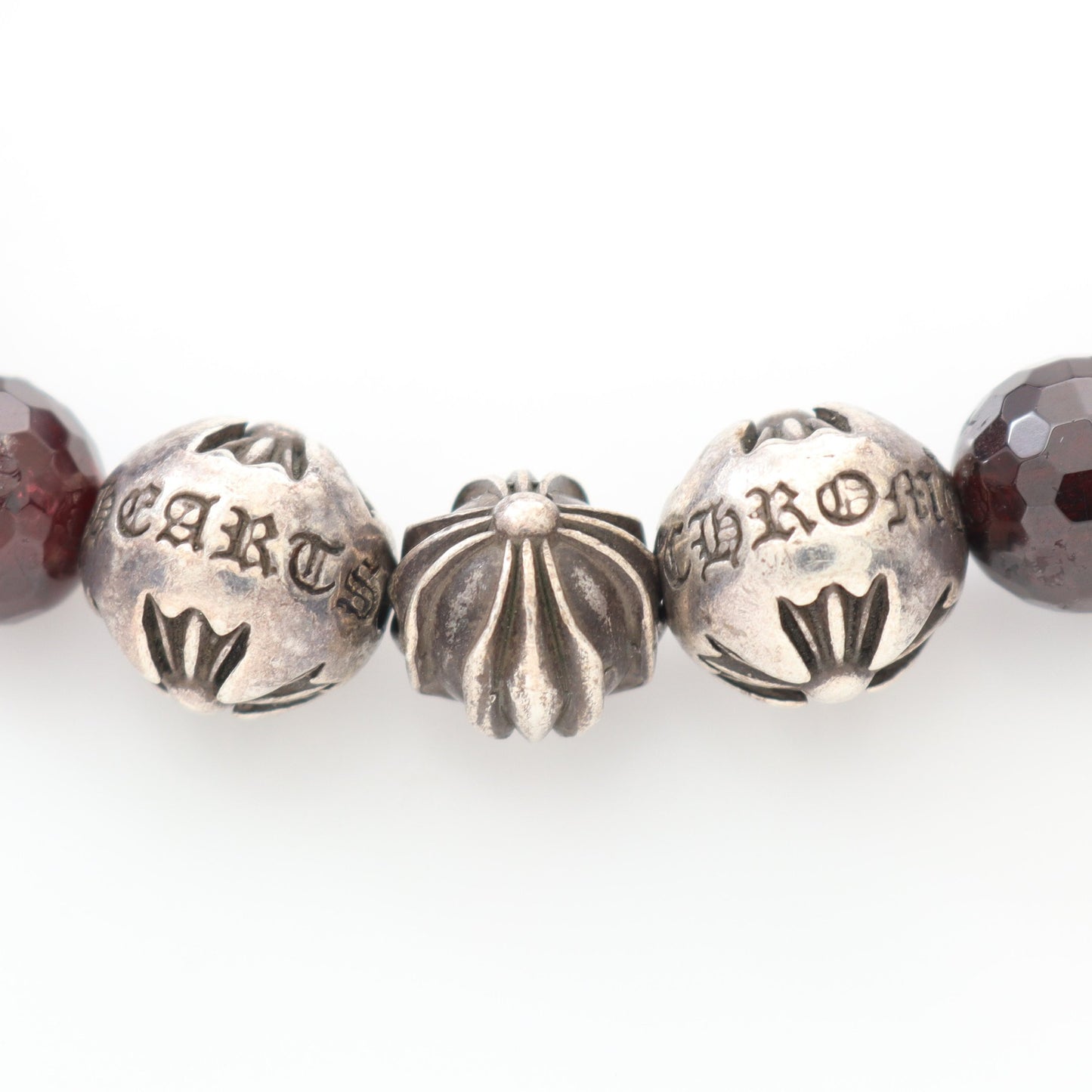 8ｍｍ BEAD ブレスレット ビーズ SV925 ブラウン シルバー クロムハーツ アクセサリー Chrome Hearts